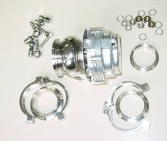 XS-Power 50mm BOV AND 44mm Wastegate Combo Turbo blow off valve and Waste Gate SILVER 